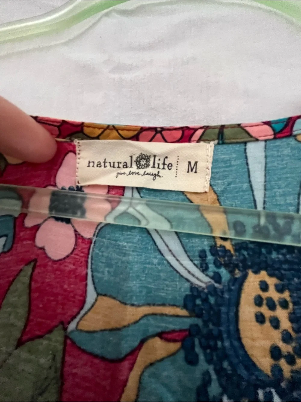NATURAL LIFE Floral Tiered Maxi Dress in Reds,teal and pink - Picture 3 of 4